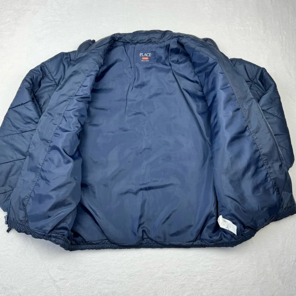 The Children’s Place puffer jacket. Navy Blue. Side pockets. Kids Size L (10-12)